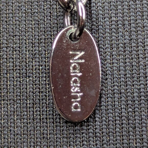 Natasha Silver/Black Multistrand Block Chain Long Necklace w/Lobster Claw Clasp - Picture 7 of 12